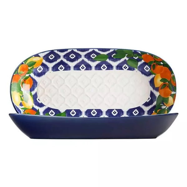 Coppa oblunga in ceramica decorata Maxwell&Williams POSITANO