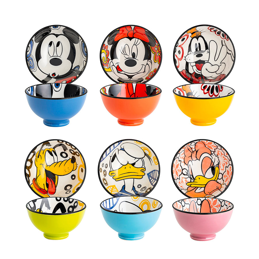Set 6 Coppette in porcellana decorata DISNEY FOREVER & EVER Egan