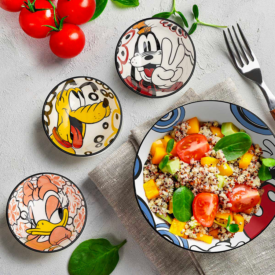 Ciotola Poke in porcellana decorata Mickey Mouse DISNEY FOREVER & EVER Egan