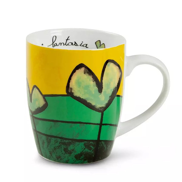 Tazza mug in porcellana decorata PANE AMORE E FANTASIA Egan