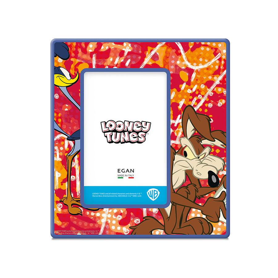 Portafoto in ceramica decorata Willy il Coyote e Beep Beep-Loney Tunse WARNER BROS Egan