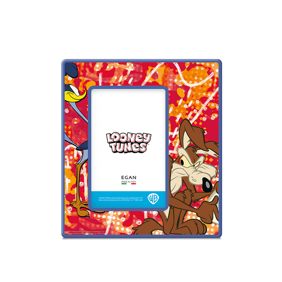 Portafoto in ceramica decorata Willy il Coyote e Beep Beep-Loney Tunse WARNER BROS Egan