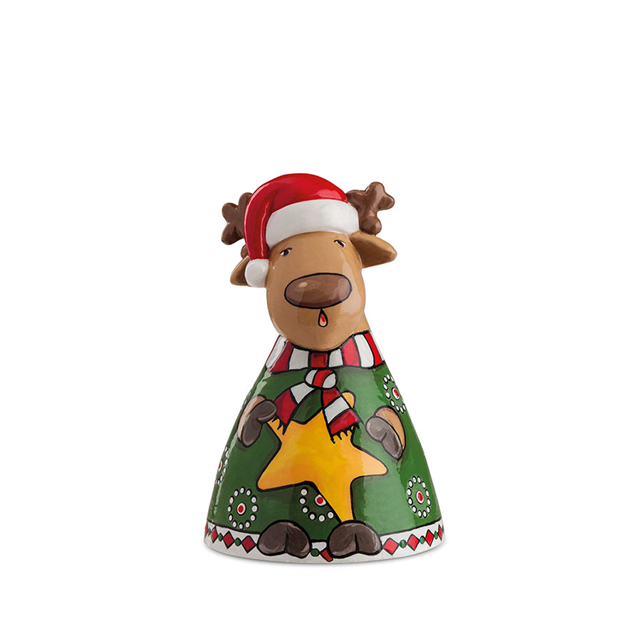 Campanella in ceramica decorata smaltata NATALE Egan