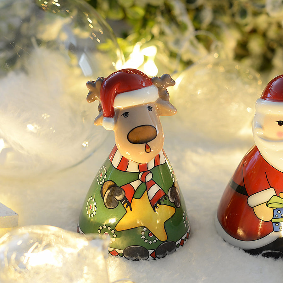 Campanella in ceramica decorata smaltata NATALE Egan