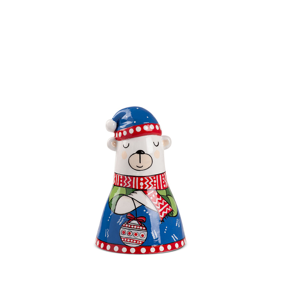 Campanella in ceramica decorata smaltata NATALE Egan