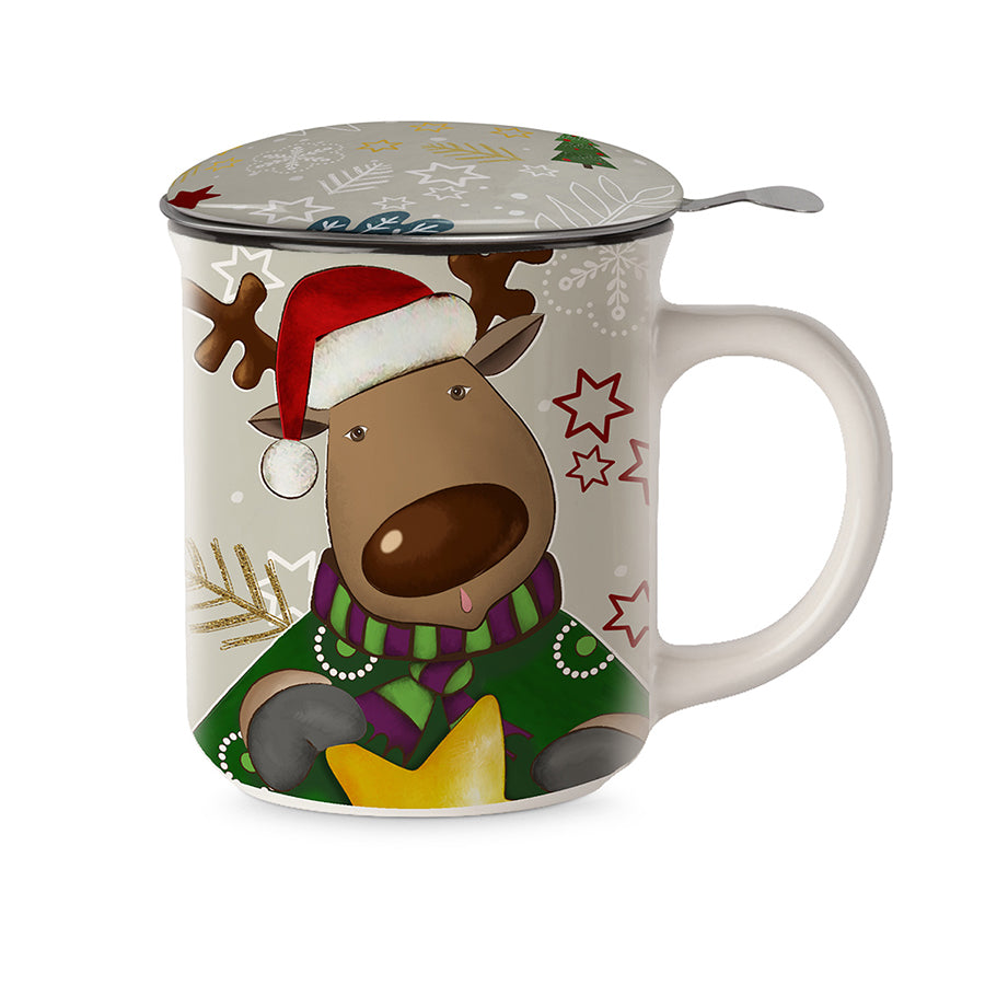 Tazza Tisana in porcellana decorata Egan NATALE