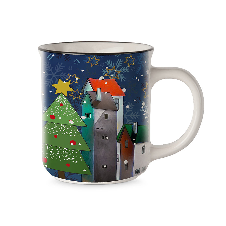 Tazza Mug in porcellana decorata NATALE Egan