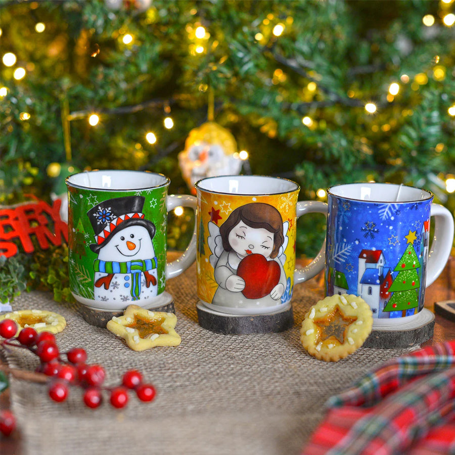 Tazza Mug in porcellana decorata NATALE Egan