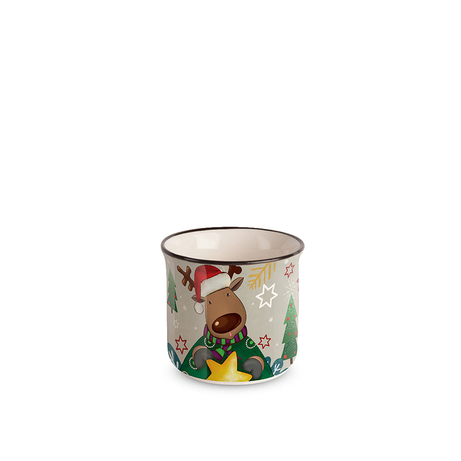 Bicchierino caffè in porcellana decorata NATALE Egan