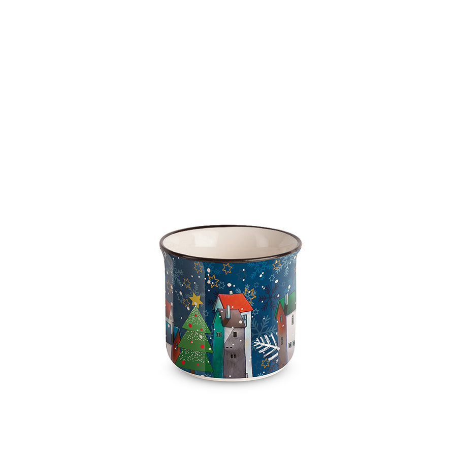 Bicchierino caffè in porcellana decorata NATALE Egan