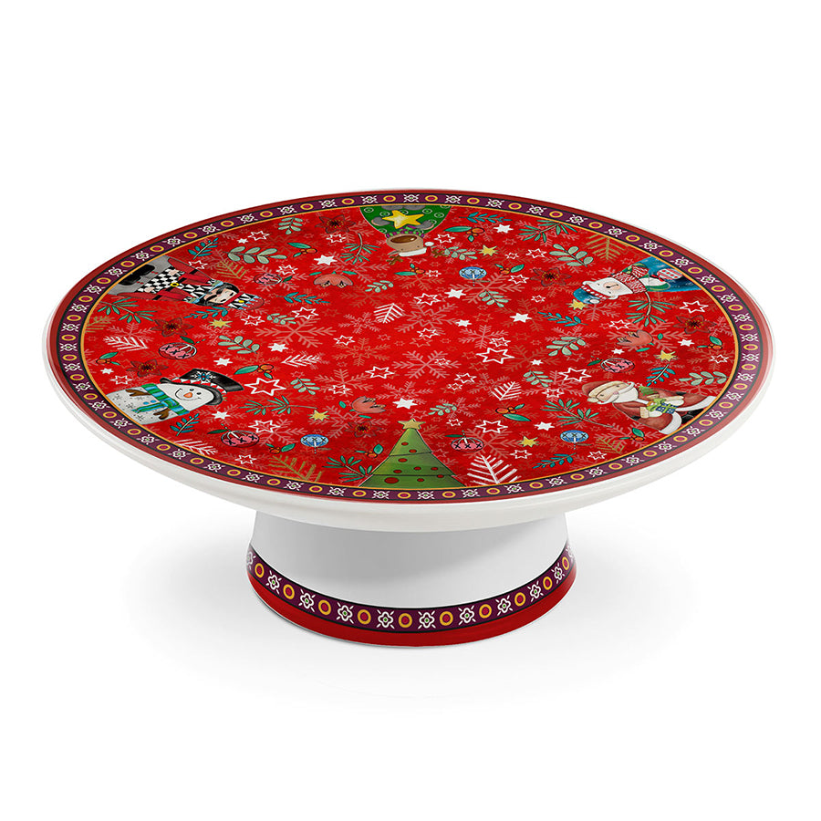 Alzata porcellana decorata NATALE Egan