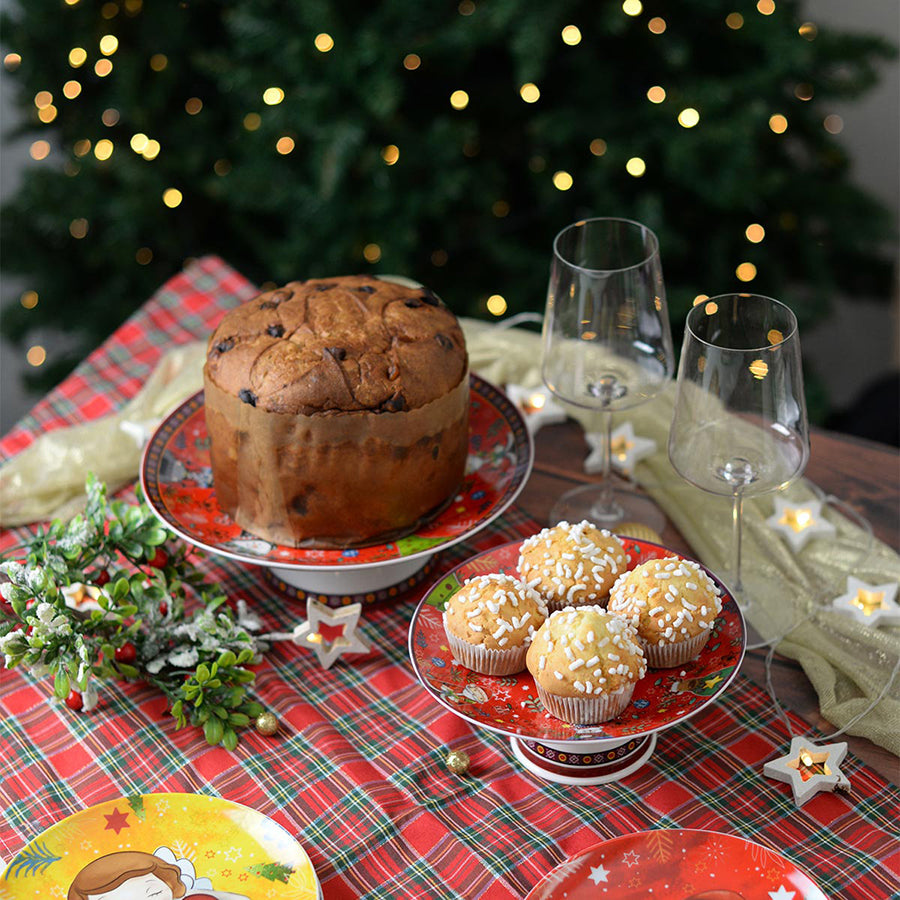 Alzata porcellana decorata NATALE Egan