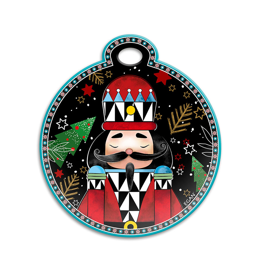 Sottopentola in ceramica decorata smaltata e sughero NATALE Egan