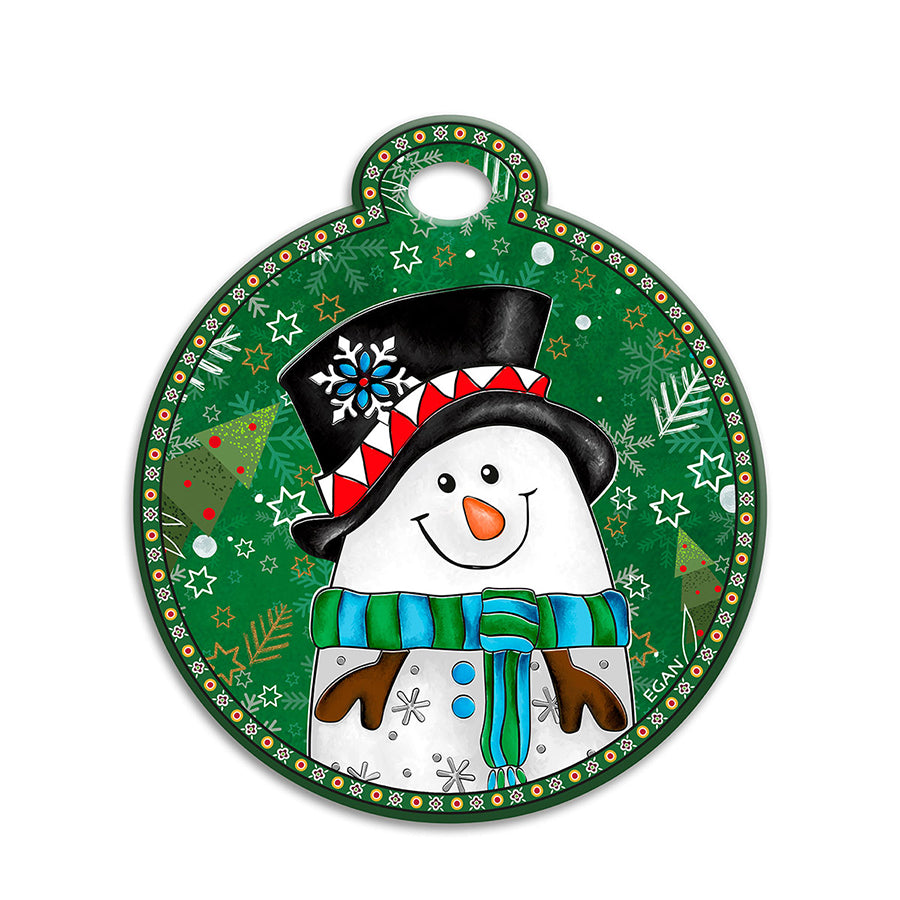 Sottopentola in ceramica decorata smaltata e sughero NATALE Egan