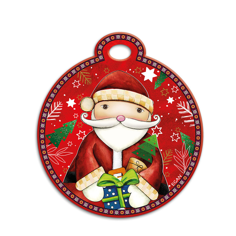 Sottopentola in ceramica decorata smaltata e sughero NATALE Egan