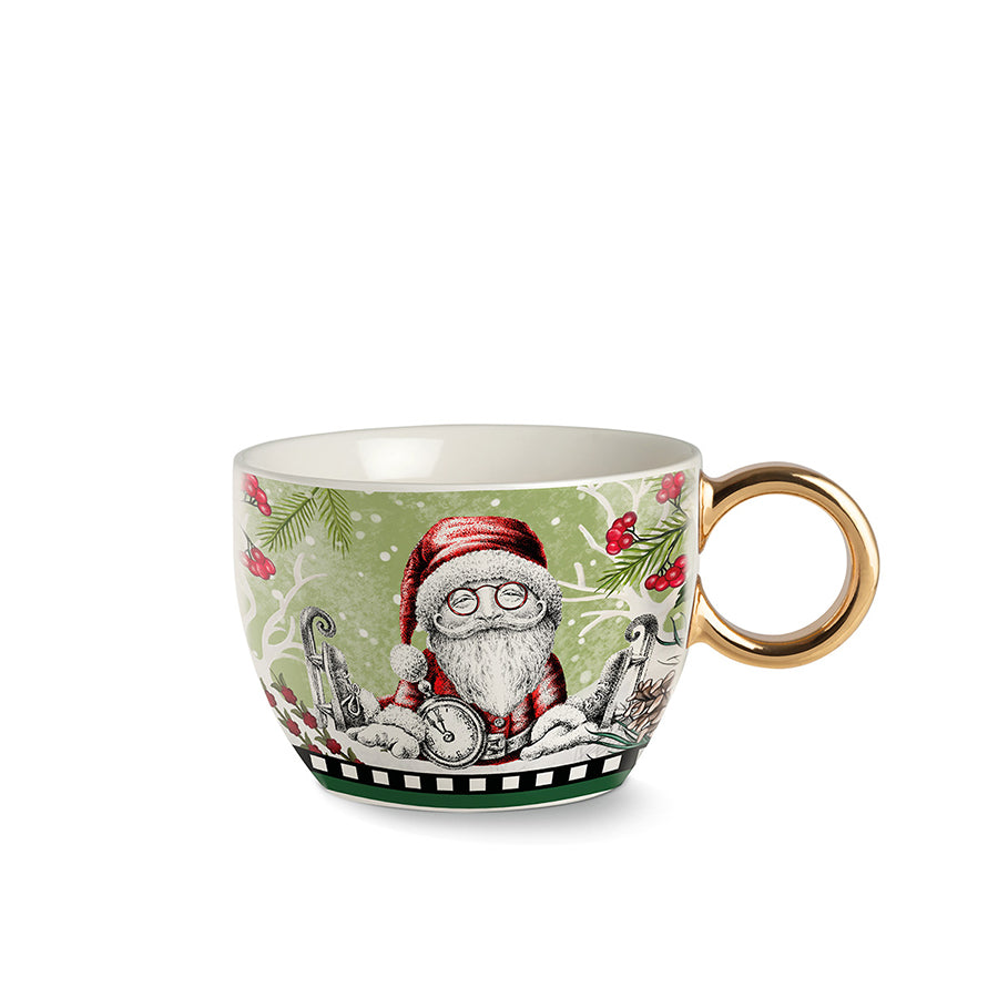 Tazza Colazione porcellana decorata NATALE Egan
