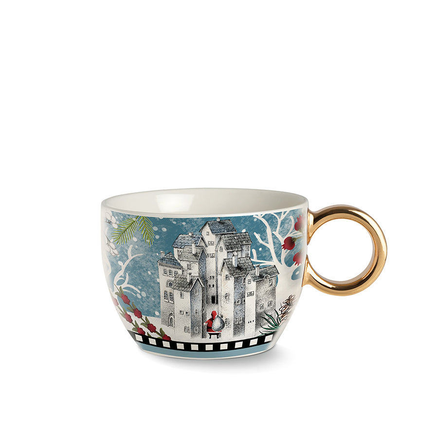 Tazza Colazione porcellana decorata NATALE Egan