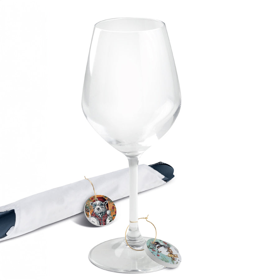 Set 6 lega tovaglioli in ceramica decorata NATALE Egan
