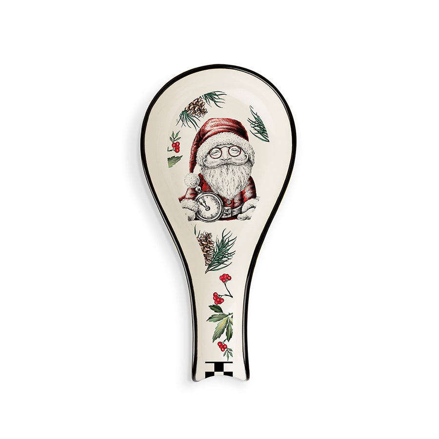 Poggiamestolo in porcellana decorata NATALE Egan