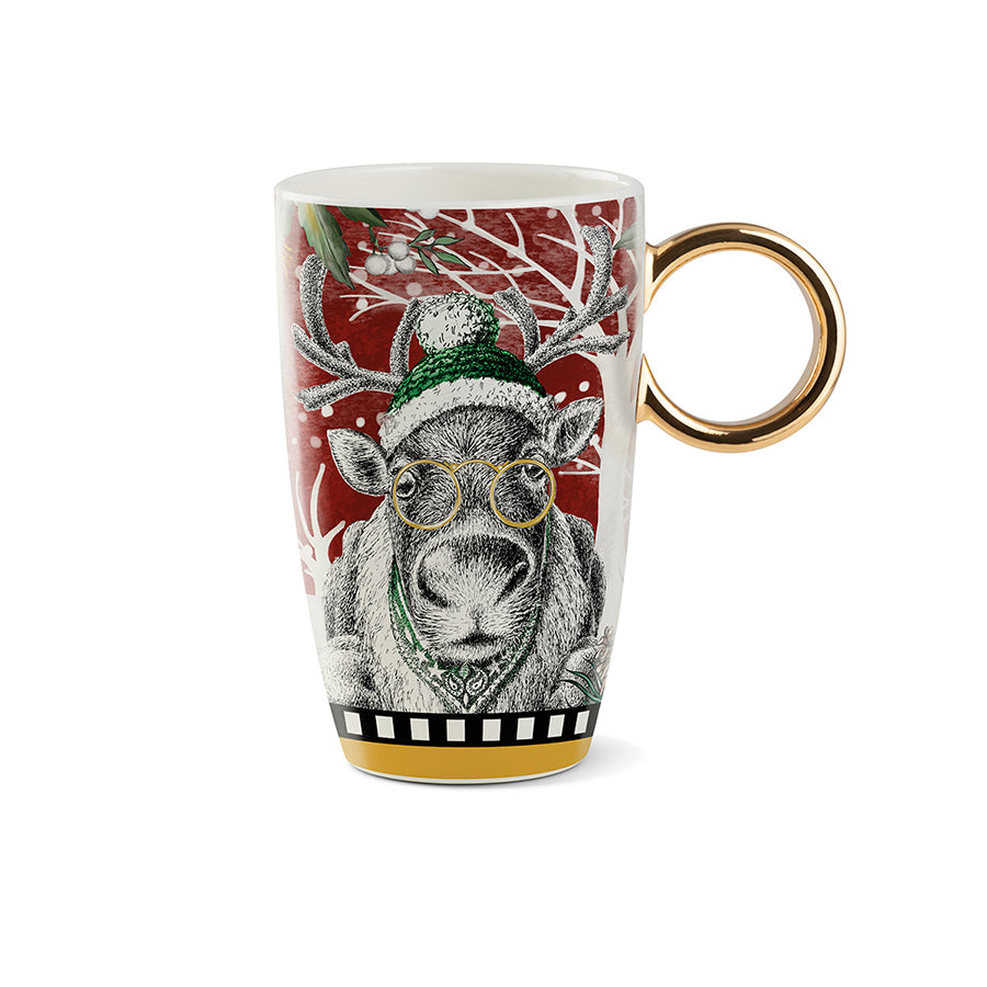 Tazza Mug porcellana decorata NATALE Egan