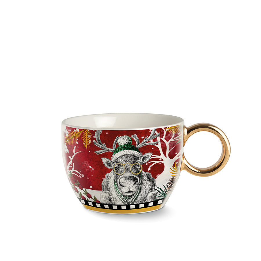 Tazza Colazione porcellana decorata NATALE Egan