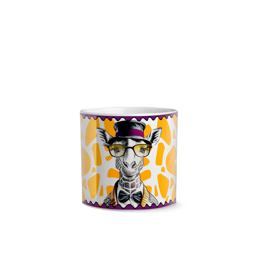 Vaso Cachepot in porcellana decorata Giraffa FAR-SIGHTEDNESS "HUMAN ESSENCE" Egan