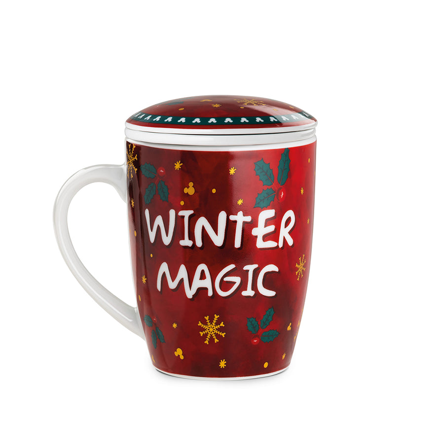 Tisaniera in porcellana decorata Mickey Mouse WINTER MAGIC Disney Egan