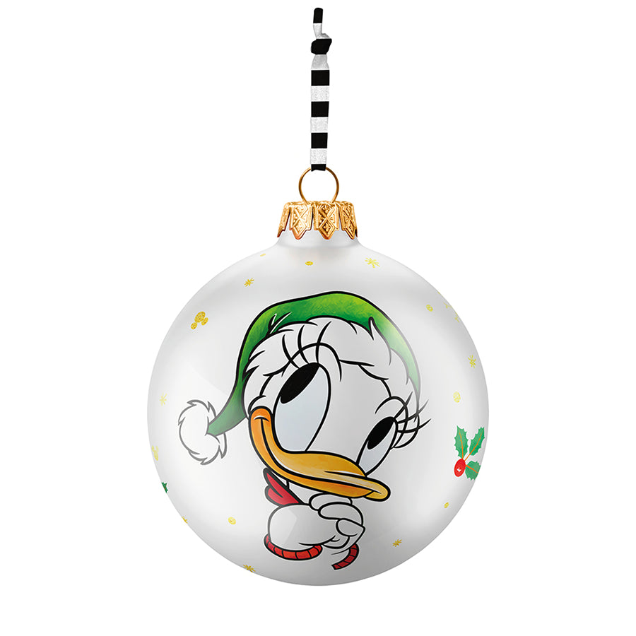 Pallina di Natale in porcellana decorata "DAISY DUCK" WINTER MAGIC Disney Egan