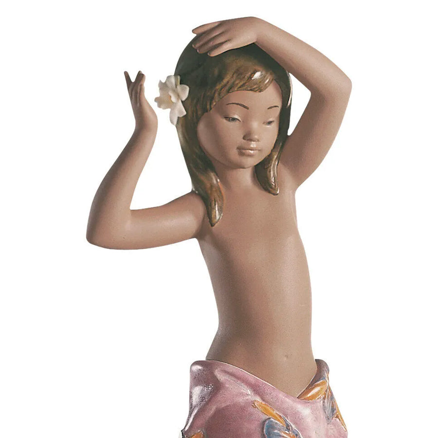 Scultura in porcellana spagnola "BIMBA FIORE DEL TROPICO" Lladrò