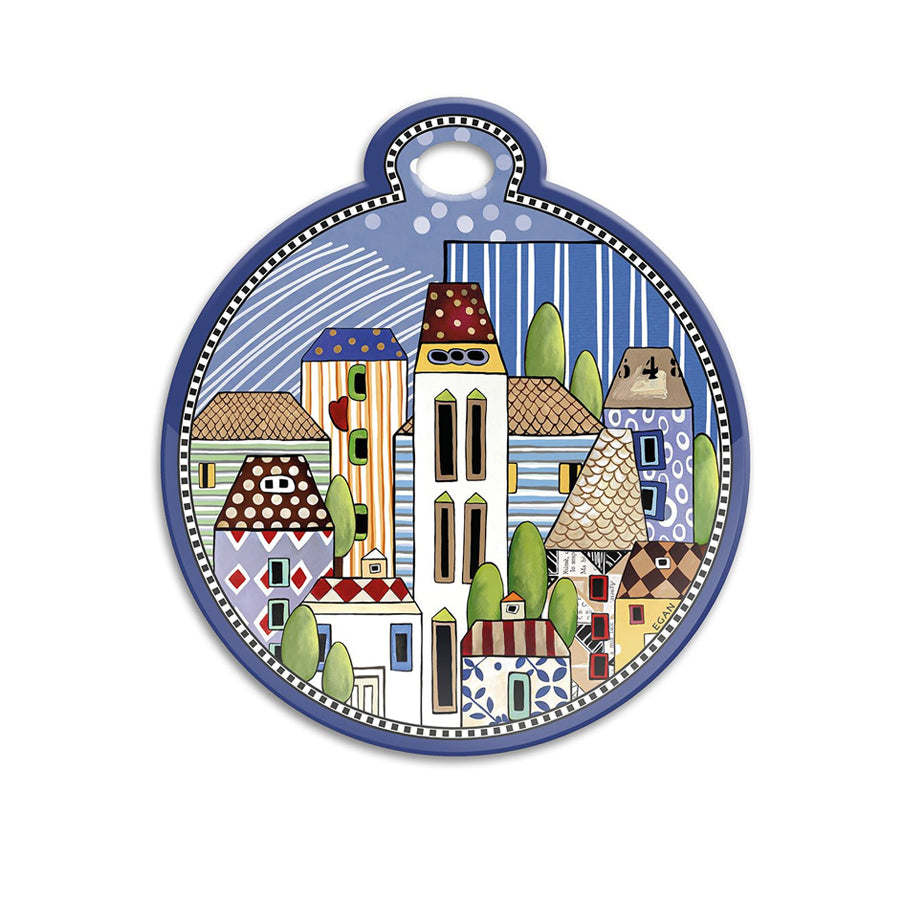 Sottopentola rotondo in ceramica decorata PAESE MIO Egan