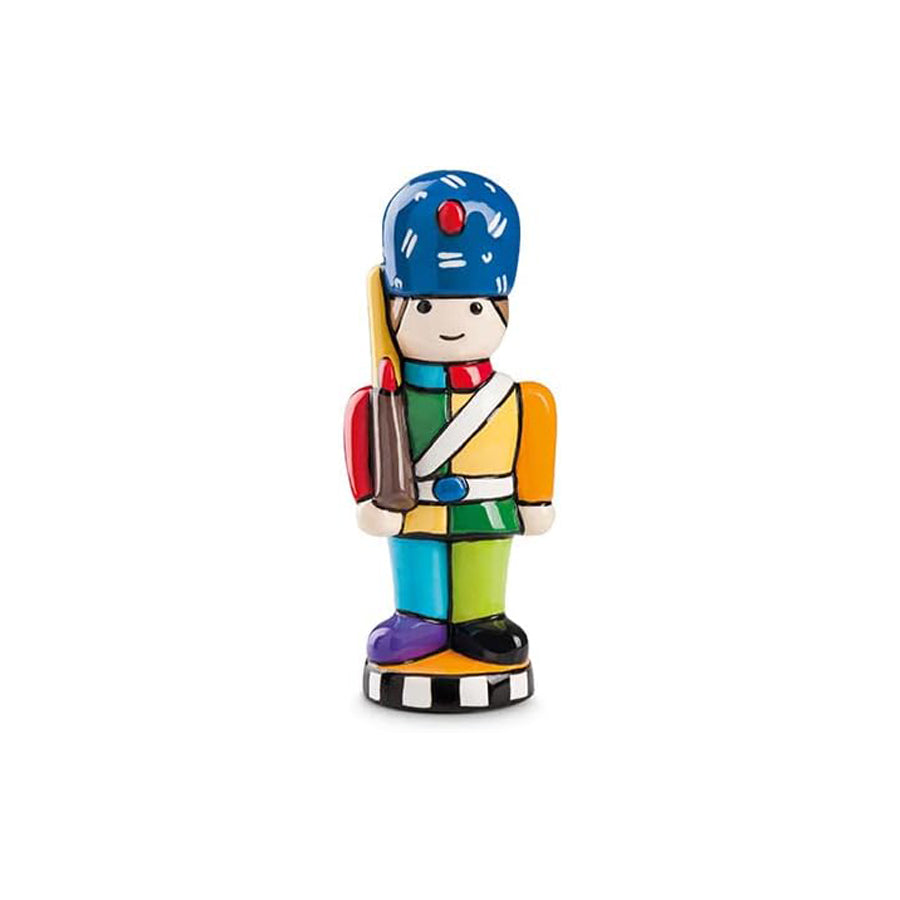 Statuetta in ceramica decorata smaltata SOLDATINO BRITTO Egan