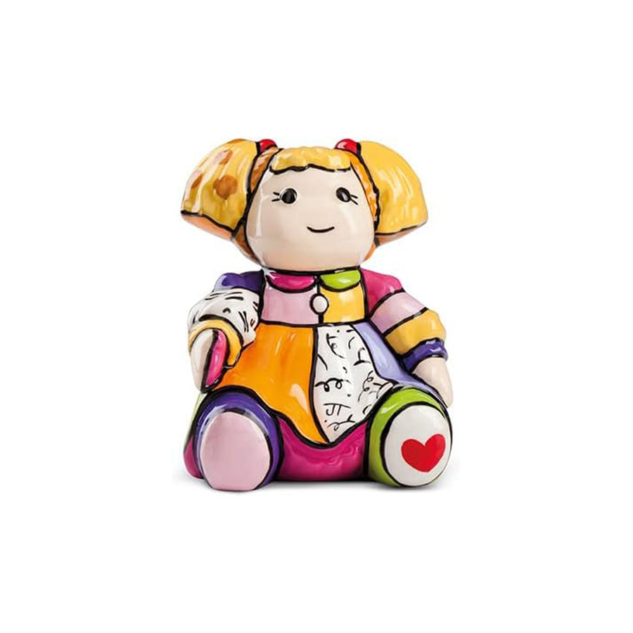 Statuetta in ceramica decorata smaltata BAMBOLA BRITTO Egan