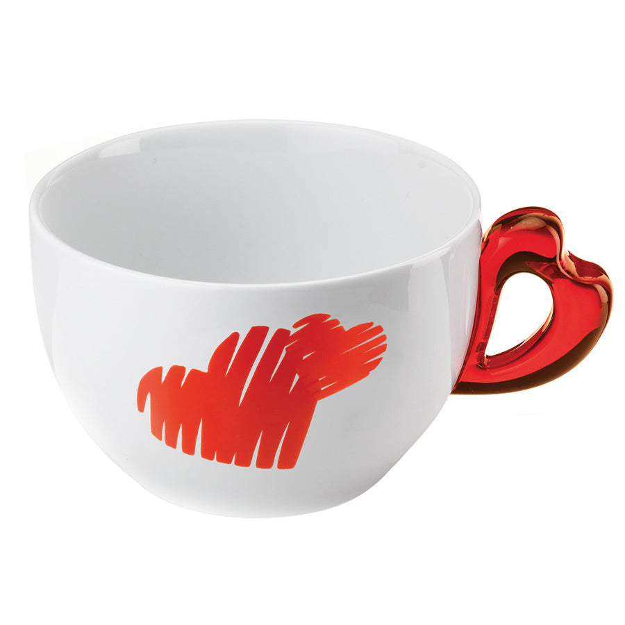 Tazza colazione in porcellana decorata Guzzini LOVE