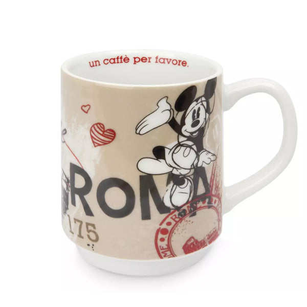 Tazza mug impilabile in porcellana decorata Egan MICKEY MOUSE CITY