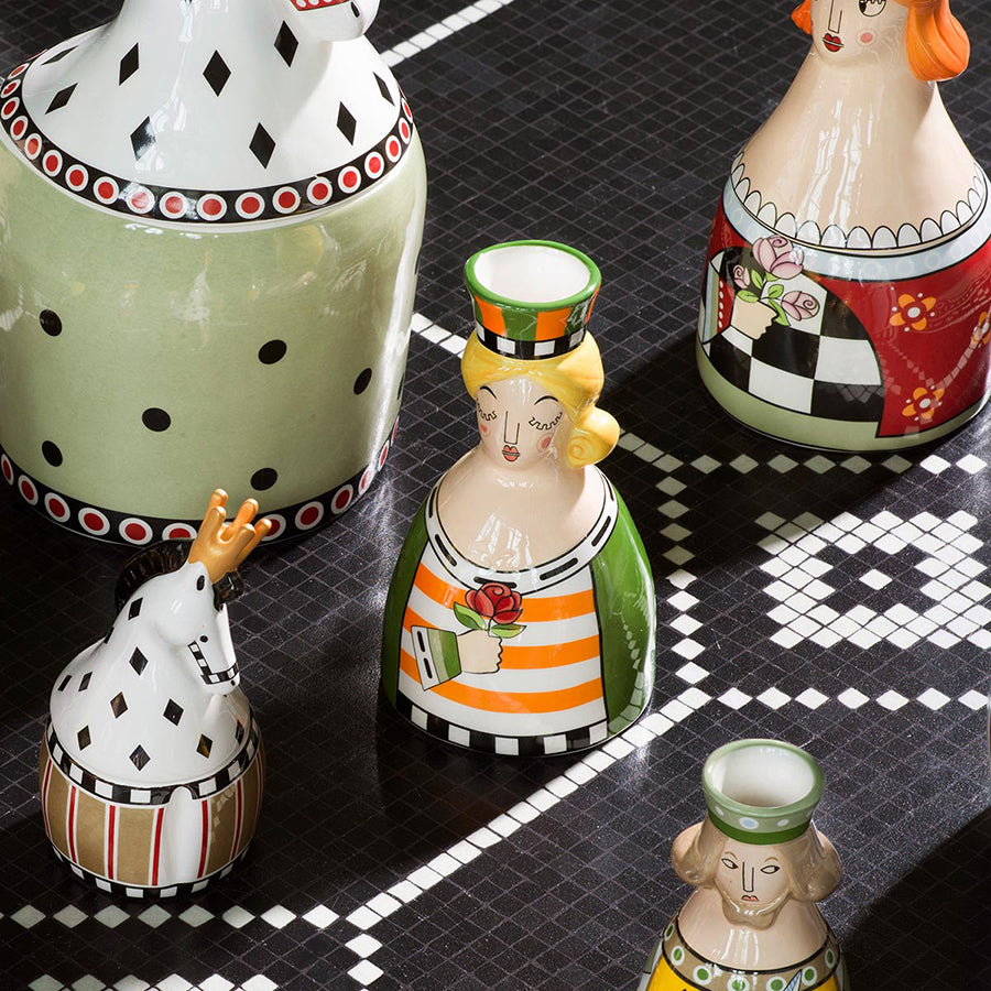 Profumatore/candeliere in ceramica decorata I GIRGENTI Egan