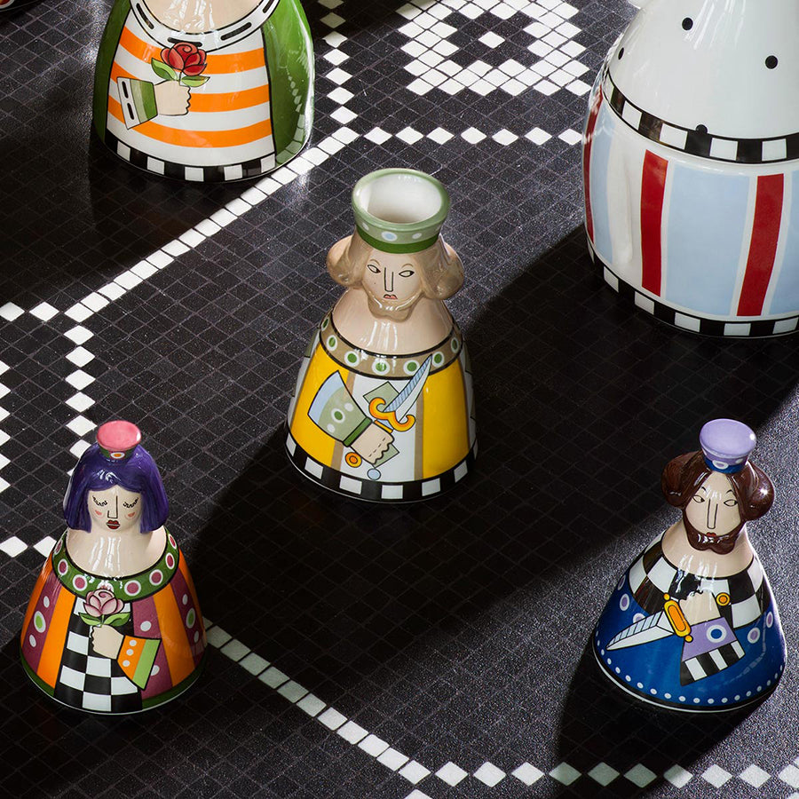 Profumatore/candeliere in ceramica decorata I GIRGENTI Egan