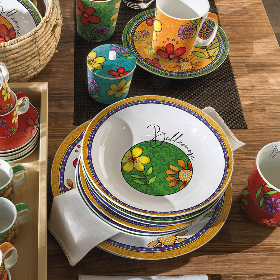 Servizio 18pz piatti in porcellana decorata Egan BELLAMORE