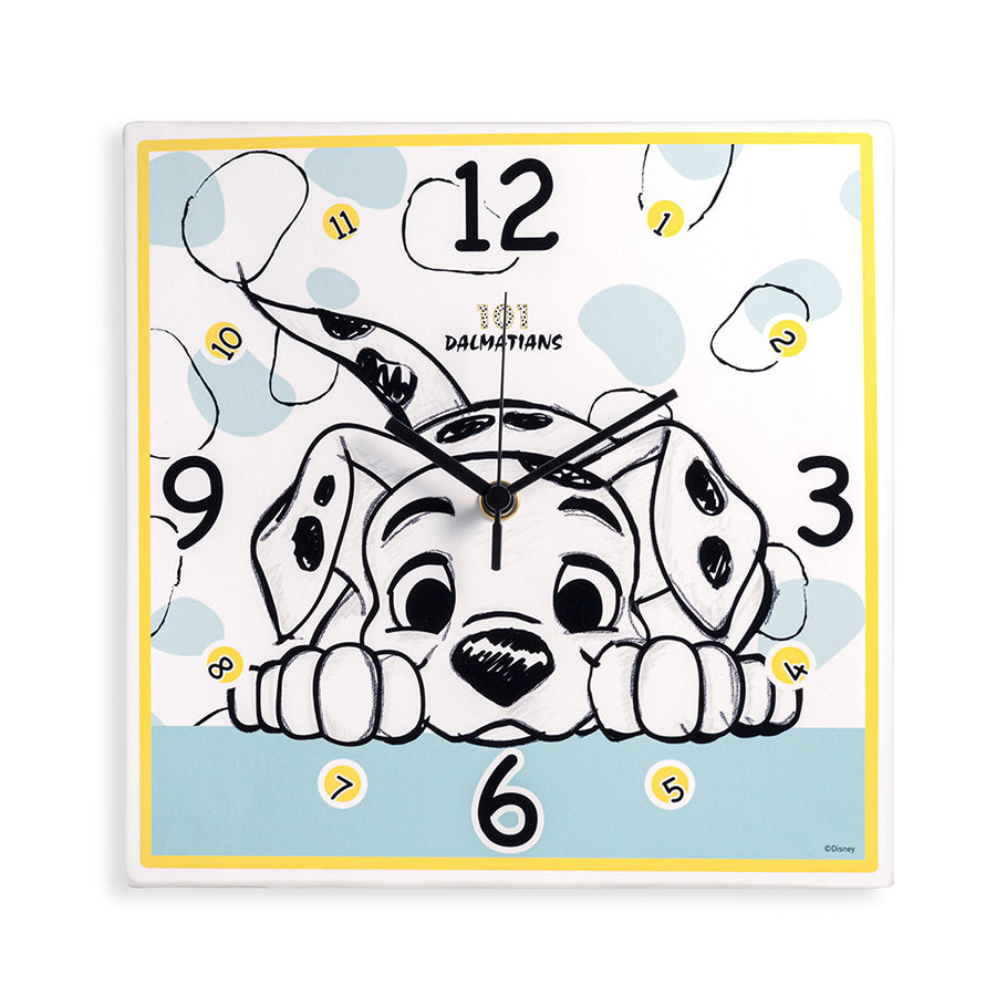 Orologio da parete quadrato in ceramica decorata LA CARICA DEI 101 Egan