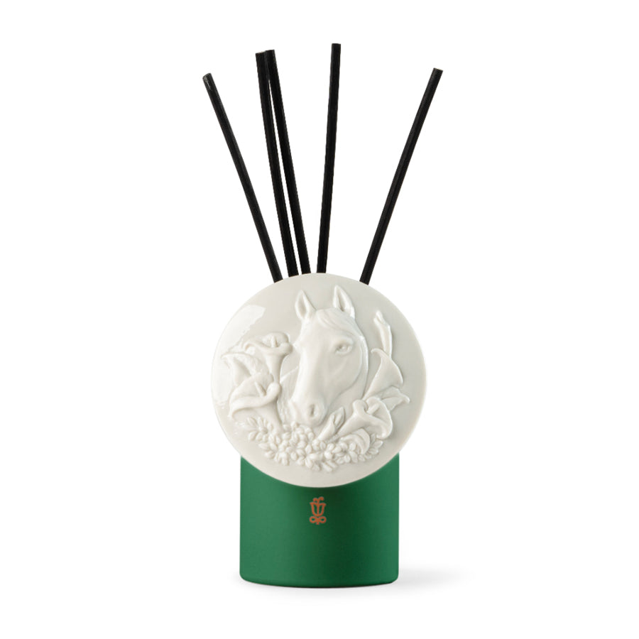 Diffusore per profumo con coperchio in porcellana Cavallo-Giardini di Valencia ZODIACO CINESE Lladrò