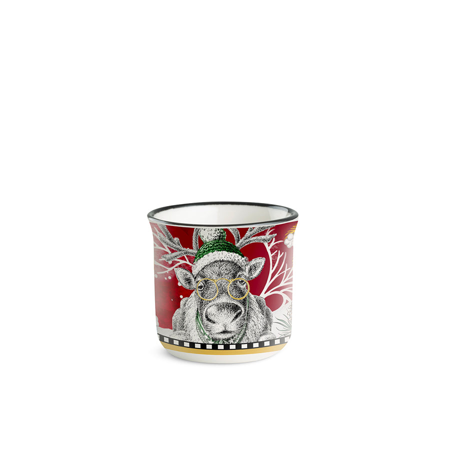 Bicchierino in porcellana decorata NATALE Egan
