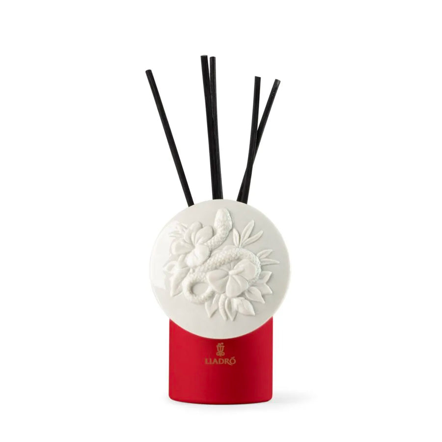 Diffusore per profumo con coperchio in porcellana Serpente-Oriente Segreto ZODIACO CINESE Lladrò