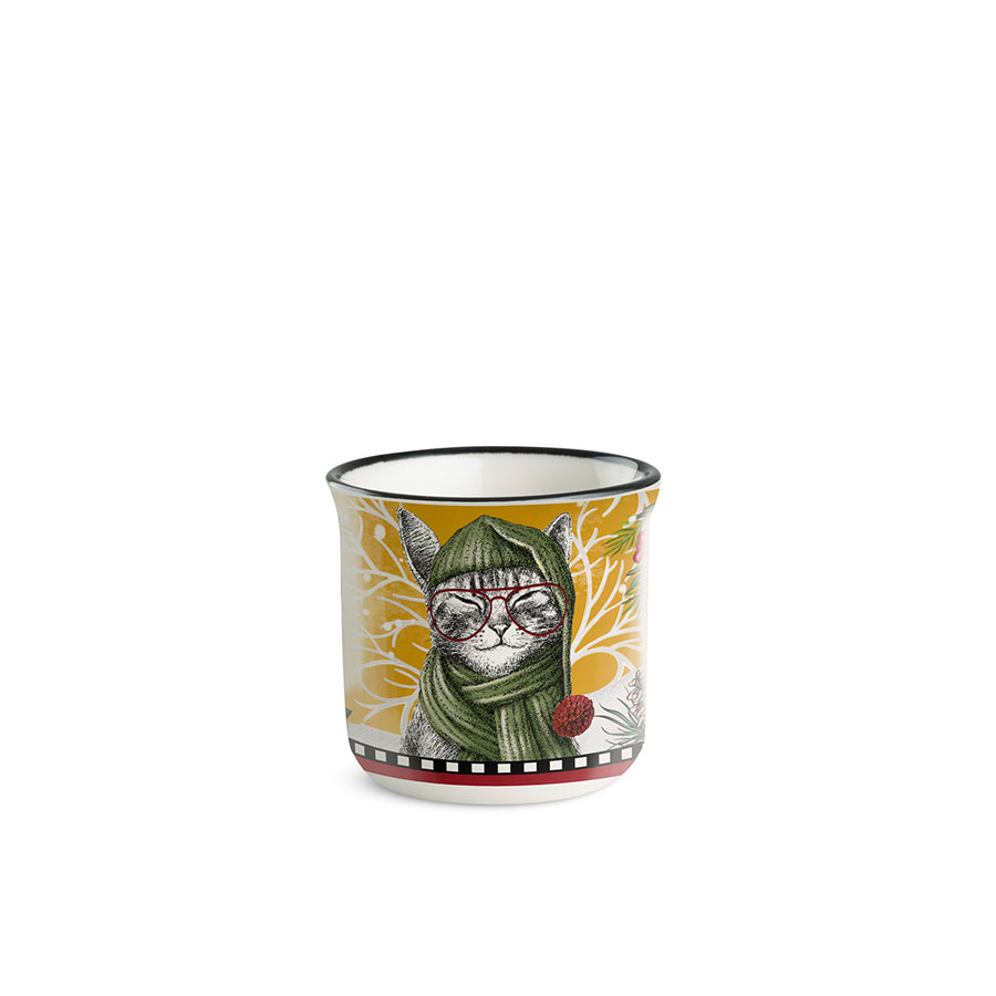 Bicchierino in porcellana decorata NATALE Egan