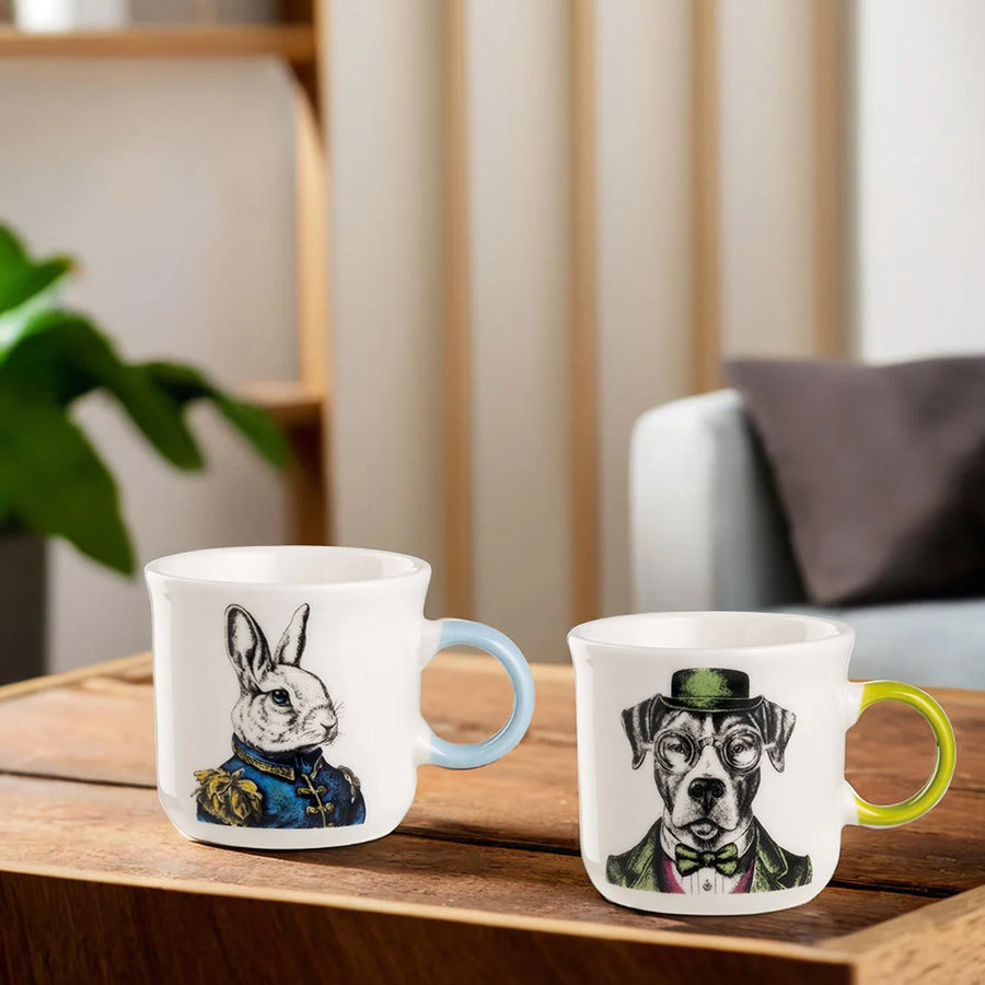 Tazza caffè in porcellana decorata Cane HUMAN ESSENCE “FRIENDSHIP” Egan