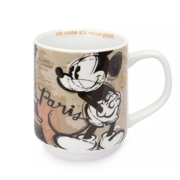 Tazza mug impilabile in porcellana decorata Egan MICKEY MOUSE CITY