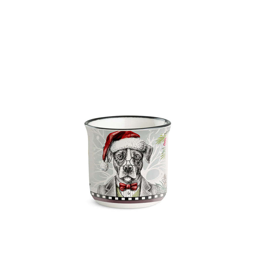Bicchierino in porcellana decorata NATALE Egan