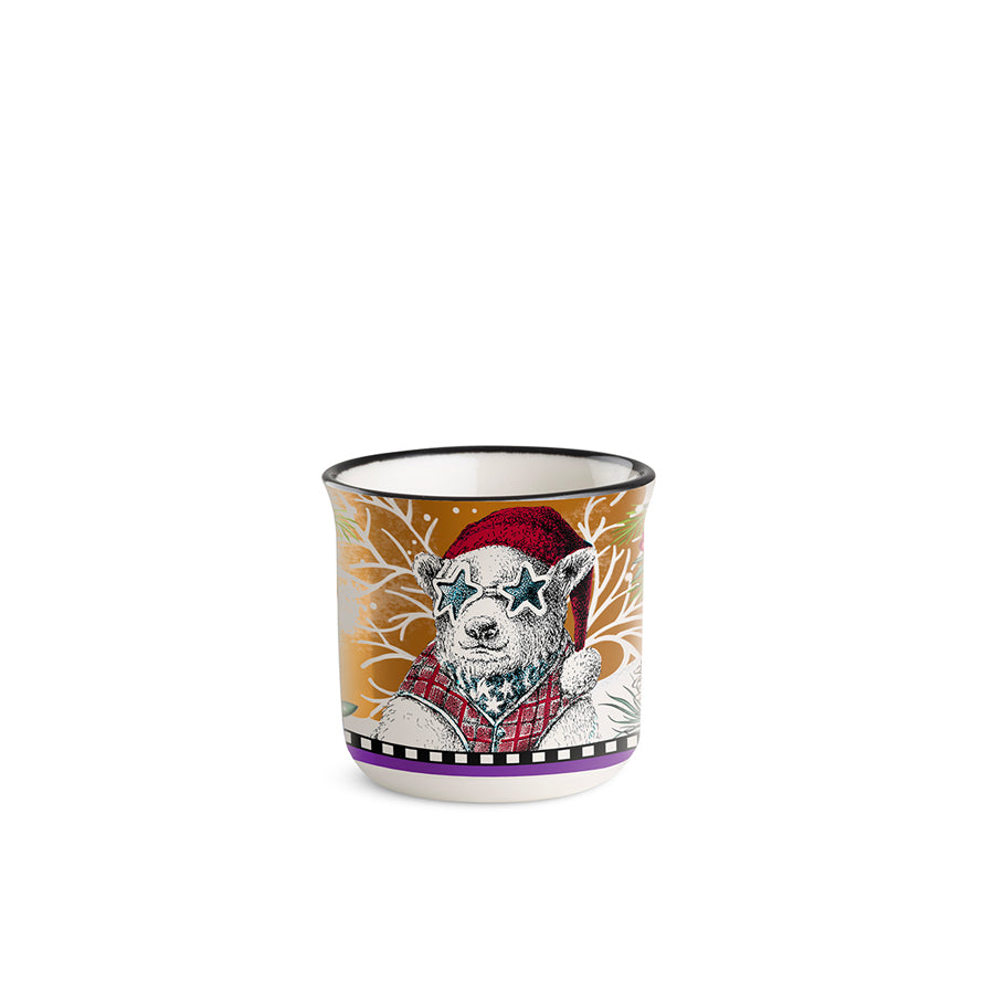 Bicchierino in porcellana decorata NATALE Egan