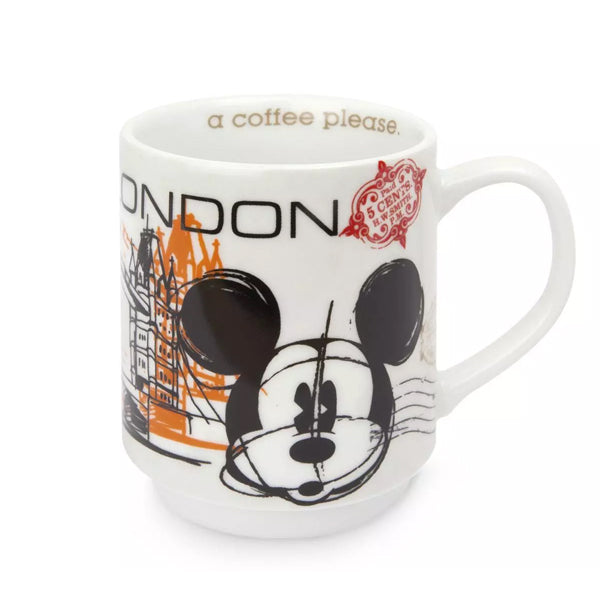Tazza mug impilabile in porcellana decorata Egan MICKEY MOUSE CITY