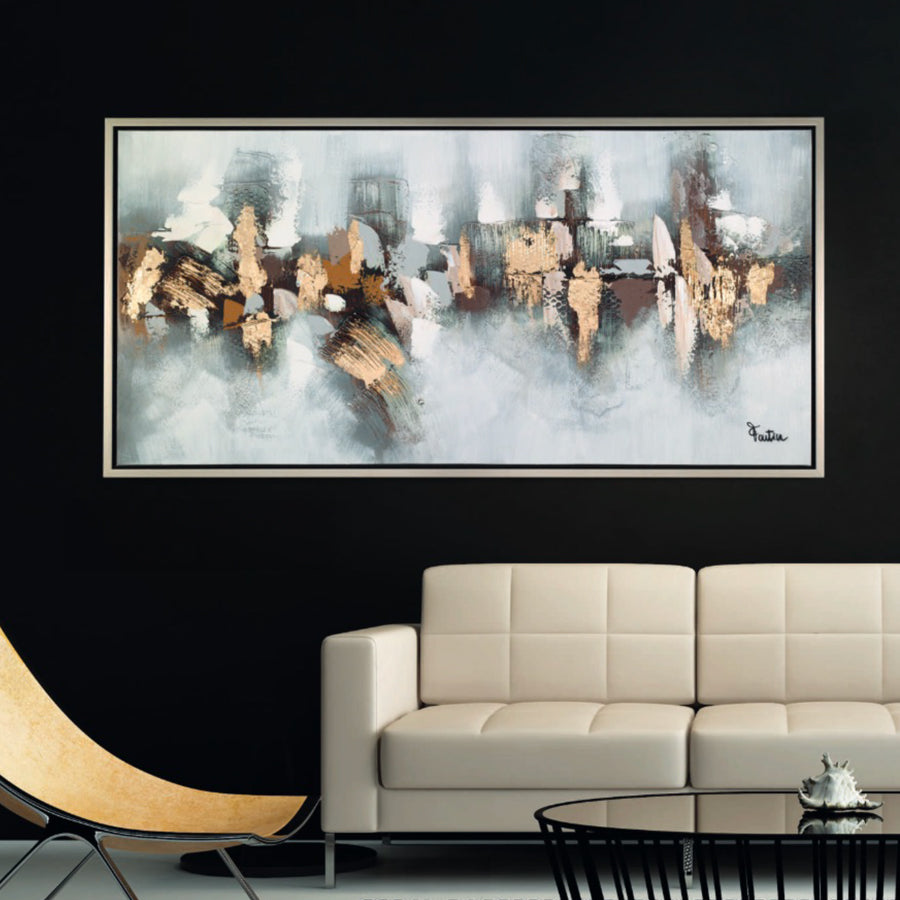 Quadro in tela con cornice in legno ASTRATTO IMMAGINA Fantin Argenti