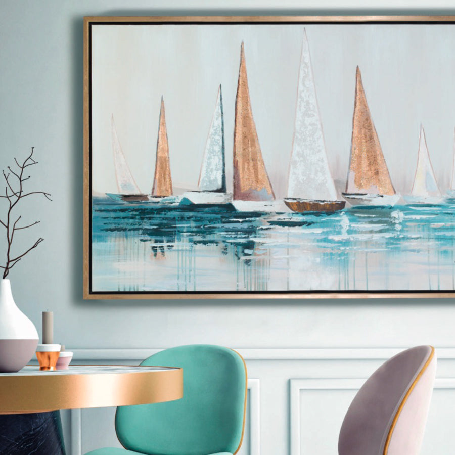 Quadro in tela con cornice in legno LE VELE Fantin Argenti