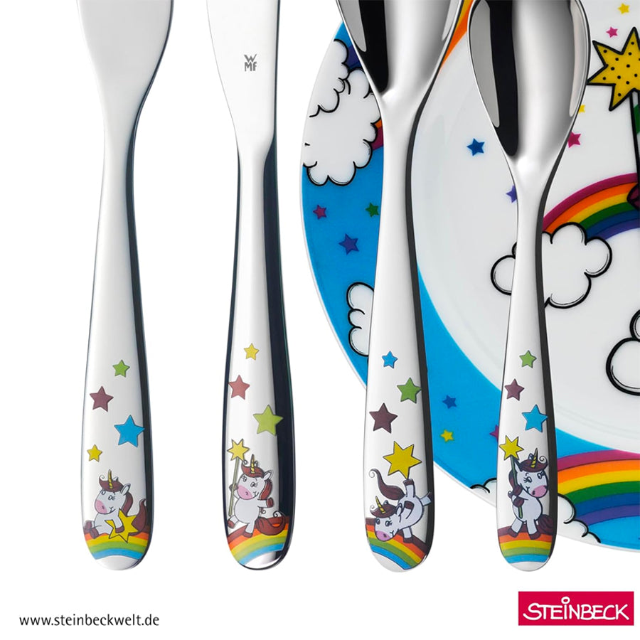 Set Posate Per Bambini 4pz in acciaio STEINBECK UNICORNO WMF